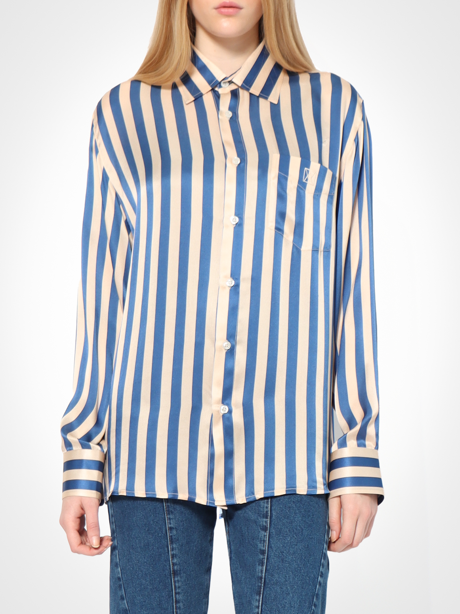 Shop Amendi Jonah Shirt In Light Blue