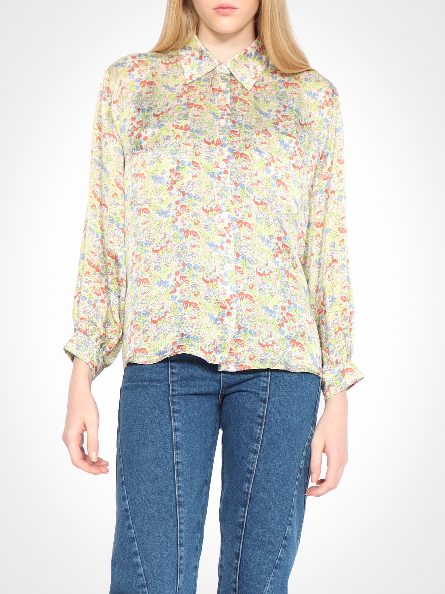 Amendi Jeanne Silk Blouse In Pale Yellow