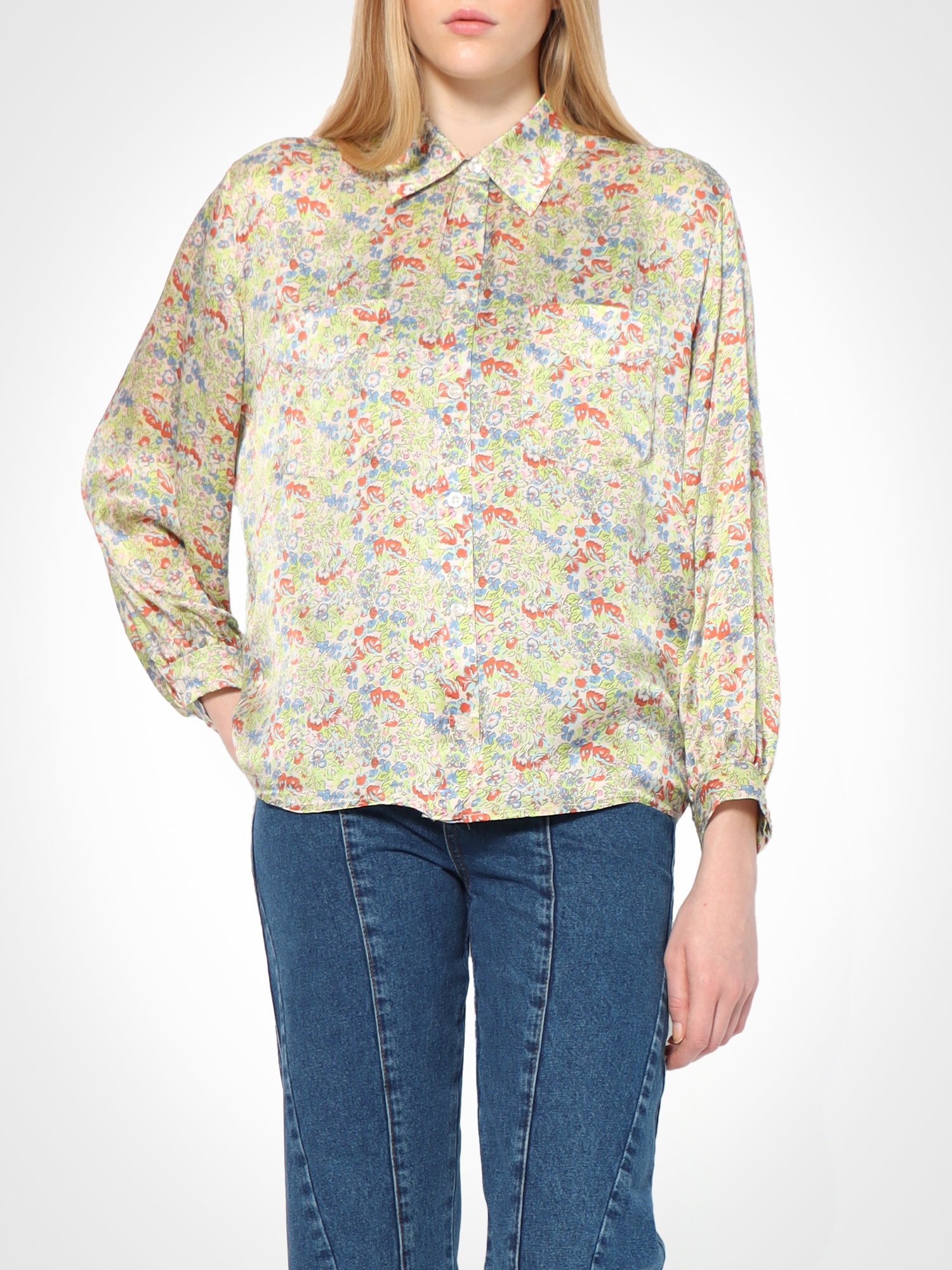Amendi Jeanne Silk Blouse In Pale Yellow